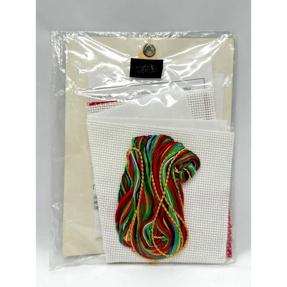 BUCILLA Gallery Stitches #33200 "Noel" Christmas Cross-Stitch Ruffled Pillow Kit - Picture 2 of 7